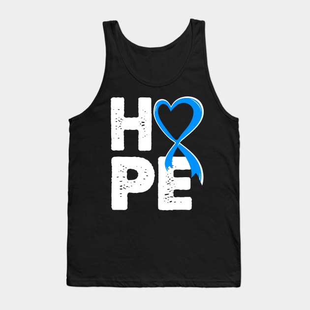 Child Abuse Awareness Shirts Hope Blue Ribbon tee Tank Top by danielsho90